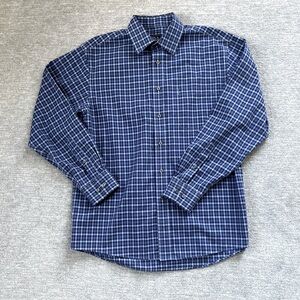 Jos. A. Bank Traveler Blue Plaid Casual Buttondown Sz. M